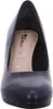 A close-up view of a black women's pump shoe. Produktbild-Vorschau
