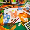 Schablonen Malen für Kinder, 8 Stück Set 15x15 cm Produktbild-Vorschau 2