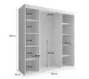 3-Türiger Spiegelschrank 180cm Hellbraun Kleiderschrank mit Produktbild-Vorschau 8