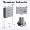 System skrzynek na listy Wiltec 12 w kolorze srebrnym 945 x Podgląd zdjęcia produktu 9