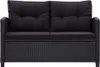 2-Sitzer-Gartensofa mit Kissen 124 cm Poly Rattan Lounge Produktbild-Vorschau 4
