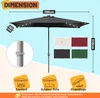 Aopunly Sonnenschirm Ø300x200cm mit LED, UV-Schutz, Kurbel Produktbild-Vorschau 2