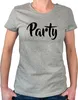 Huuraa Damen T-Shirt Party Schriftzug XL Sport Grey Bio Produktbild-Vorschau 1