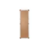 The back of a tall, rectangular mirror with a wooden frame. Produktbild-Vorschau