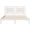 vidaXL Massivholzbett Extra Lang ohne Matratze Weiß 160x220 Produktbild-Vorschau 4