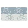 MuchoWow® Schreibtischunterlage Fahrrad - Blau - Muster Produktbild-Vorschau 1