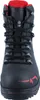 A close-up, front-facing view of a black hiking boot with red accents. Náhľad obrázku produktu