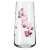 A clear glass vase with a floral and berry design. Anteprima dell’immagine prodotto