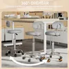 HOMCOM Rollhocker höhenverstellbar Drehhocker Drehbar Salon Produktbild-Vorschau 5