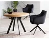 Chaise pivotante en velours - Noir - Pieds en métal noir - Voir les images du produit 7