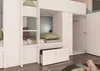Lit superposé blanc avec armoire et tiroirs 1277 Voir les images du produit 5