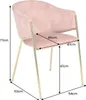 riess-ambiente Design Stuhl NOBLESSE rosé Samt golden Produktbild-Vorschau 2