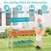 COSTWAY Cuisine extérieure pour enfants, cuisine en bois Voir les images du produit 4