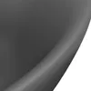 vidaXL Lavabo con troppopieno grigio scuro opaco 58,5x39 cm Anteprima dell’immagine prodotto 5