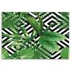 Leinwandbild geometrie mit einem blatt 60x40 cm Feeby grün Produktbild-Vorschau 3
