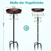 Vogeltränke Stehend,Vogelbad für Draußen Garten,35In Metall Produktbild-Vorschau 2