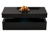 A black coffee table with decorative gold spheres on top, presented against a white background. Náhled obrázku produktu