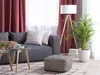 BELIANI Pouf Schwarz/Weiß Baumwolle 50 x 50 cm Quadrat Produktbild-Vorschau 2