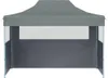 A grey pop-up tent with three walls is shown from the front. Náhled obrázku produktu