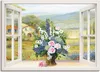 ARTland Leinwandbild Blumenbouquet am weißen Fenster Größe: Produktbild-Vorschau 1
