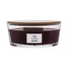 A WoodWick black cherry scented candle in a clear glass jar with a wooden lid. Produktbild-Vorschau
