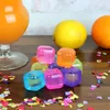 Bunte Eiswürfel in orange, pink, blau, gelb und lila - Kunststoff - wiederverwendbar - 10 Stück Produktbild-Vorschau
