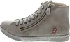 A side view of a gray high-top sneaker with laces and a zipper. Produktbild-Vorschau