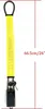 A steering wheel lock with a key is shown against a white background, with a measurement overlay. Podgląd zdjęcia produktu