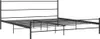 A black metal bed frame is shown against a white background. Náhľad obrázku produktu