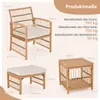 COSTWAY Gartenmöbel Set Polyrattan, Balkonmöbel Set inkl. 2 Produktbild-Vorschau 3