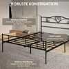 HOMCOM Bett 160x200 cm Bettrahmen mit Lattenrost aus Stahl Produktbild-Vorschau 6