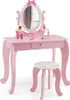 Coiffeuse pour enfants HY10089PI, 2en1, avec tabouret, pour Voir les images du produit 1