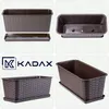KADAX Blumenkasten 40 cm Braun mit Untersetzer, Produktbild-Vorschau 7