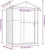 vidaXL Capanno per attrezzi antracite 126x97,5x177 cm Anteprima dell’immagine prodotto 7