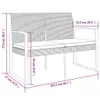 A line drawing diagram of a two-seater garden bench with dimensions indicated. Anteprima dell’immagine prodotto
