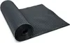 A rolled-up black drainage mat with a dimpled texture is laid out on a white surface. Produktbild-Vorschau