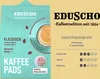 A product image of Eduscho coffee pads, with a separate section detailing the taste profile. Anteprima dell’immagine prodotto