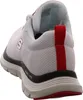 A close-up rear view of a white athletic shoe with red accents. Produktbild-Vorschau