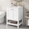Abrihome 60cm Keramik Waschtisch mit Unterschrank, Produktbild-Vorschau 1