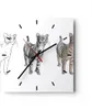 Wanduhr - Quadrat - Glasuhr - Katzen Tiere Kinder Produktbild-Vorschau 1