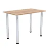 A rectangular table with a wooden top and four silver legs, isolated on a white background. Náhľad obrázku produktu