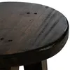 Close-up of the top surface of a dark wooden stool. Náhľad obrázku produktu
