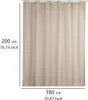 A beige shower curtain with dimensions indicated by text overlays. Anteprima dell’immagine prodotto