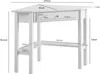FineBuy Eckschreibtisch 76x76x76,5 cm Weiß Schreibtisch mit Produktbild-Vorschau 7
