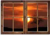 Leinwandbild fenster - untergehende sonne 60x40 cm Feeby Produktbild-Vorschau 3