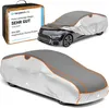 A product image showing a car cover and its packaging, with a certification badge. Produktbild-Vorschau