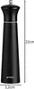 A black pepper mill with dimensions indicated. Produktbild-Vorschau