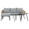 Gartenlounge MYKONOS, braun/grau - Balkon Lounge Sofa mit Produktbild-Vorschau 10