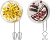 Two plates of desserts and two sets of hand mixer attachments. Podgląd zdjęcia produktu