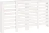 A white wooden radiator cover with a slatted front. Náhľad obrázku produktu